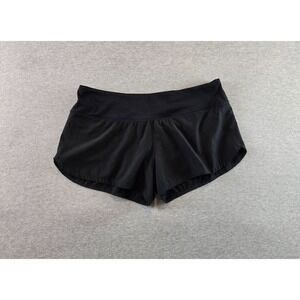 VUORI Shorts Womens Large Black Omni Performance Stretch Running 2.5" Inseam Gym